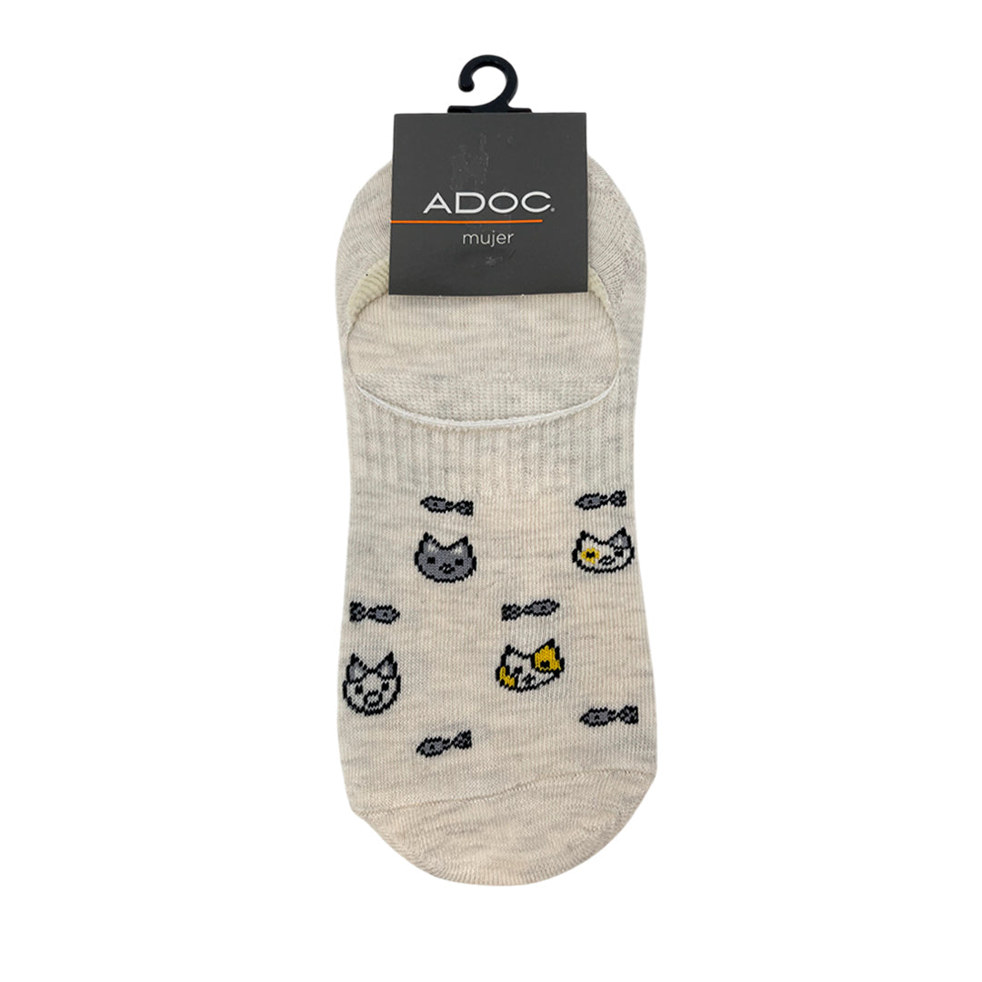 Punteras invisibles Cat para mujer color hueso