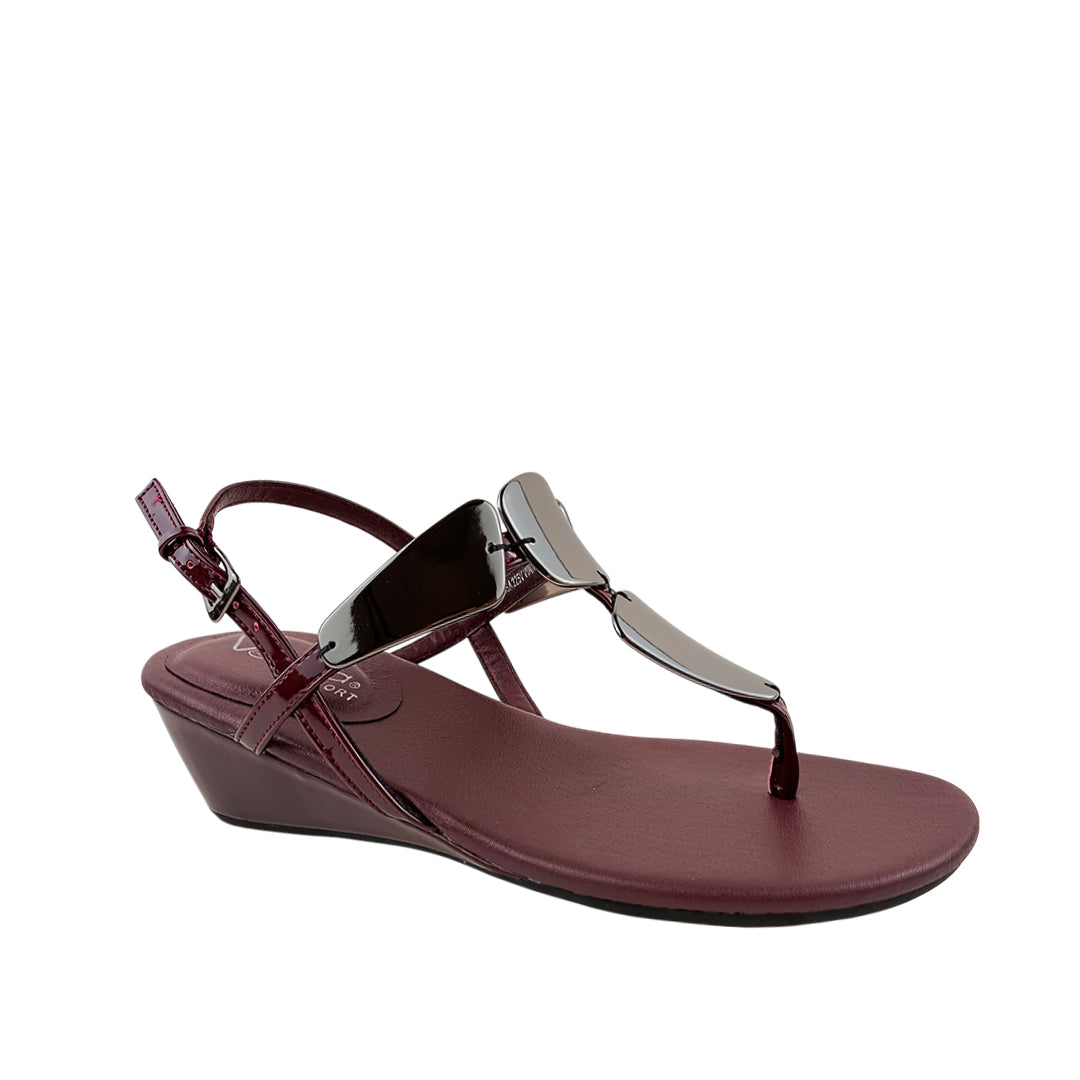Sandalias de tacón Lisa para mujer color vino