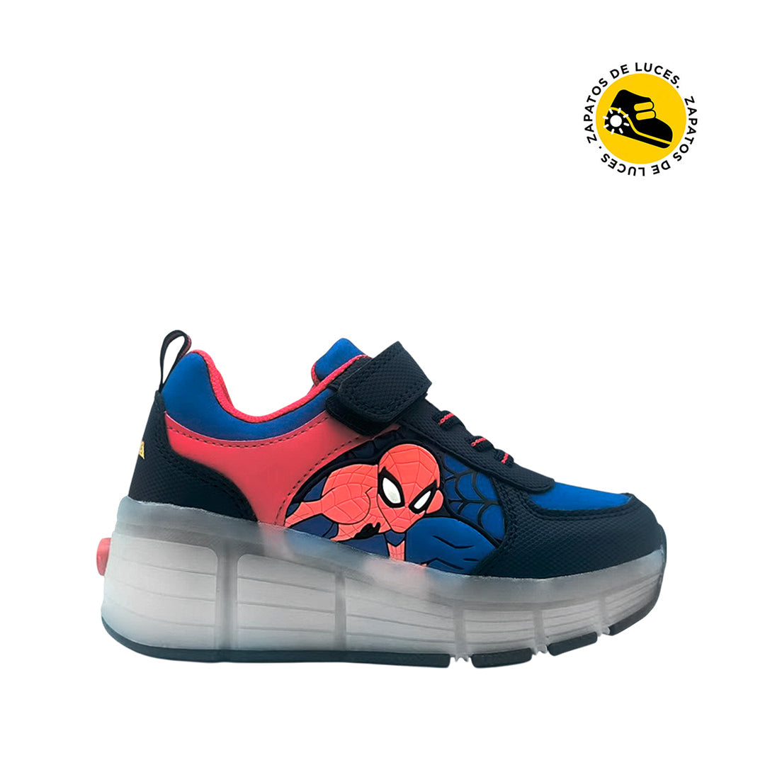 Tennis Spider para niño color azul, rojo y negro