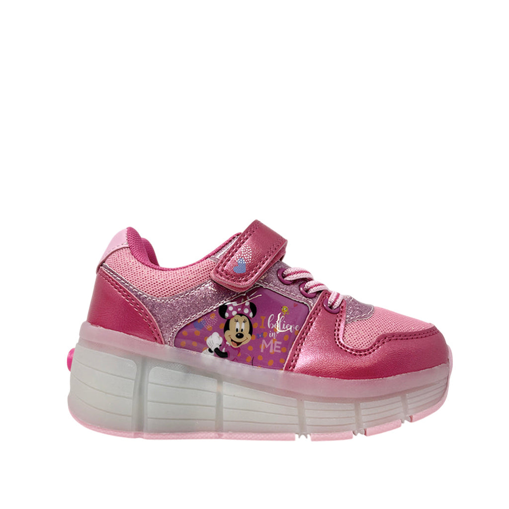 Tennis Minnie para niña color rosado