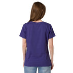 Camiseta Cat Logo para mujer color morado