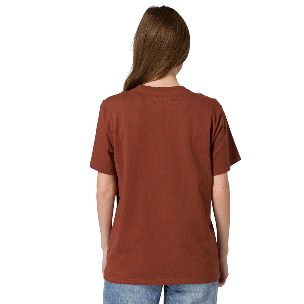 Camiseta Rib Collar para mujer color café