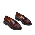 Mocasines Adison para mujer color vino