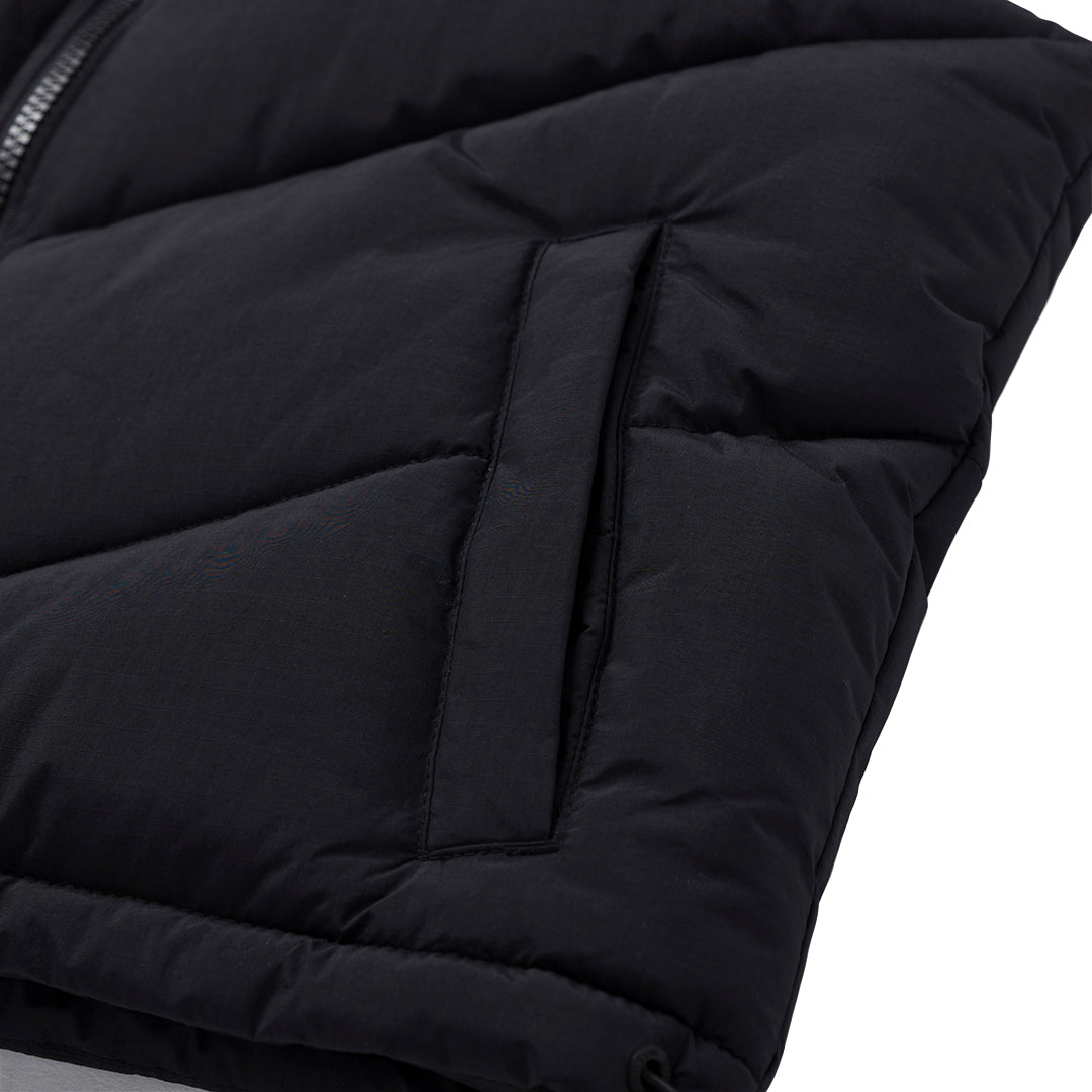 Chaleco Cropped Puffer para mujer color negro