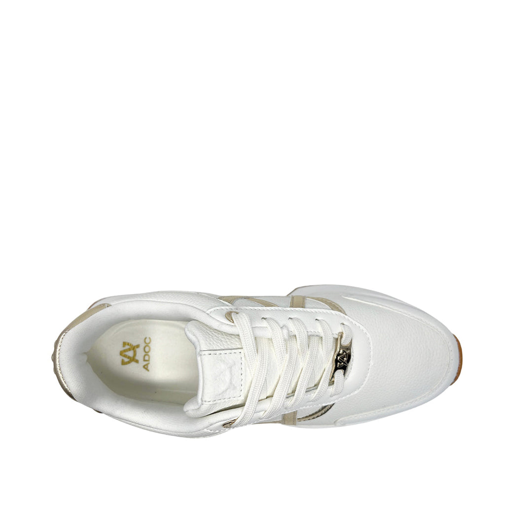 Sneakers Bolton para mujer color dorado y blanco