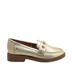 Mocasines Ispani para mujer color dorado