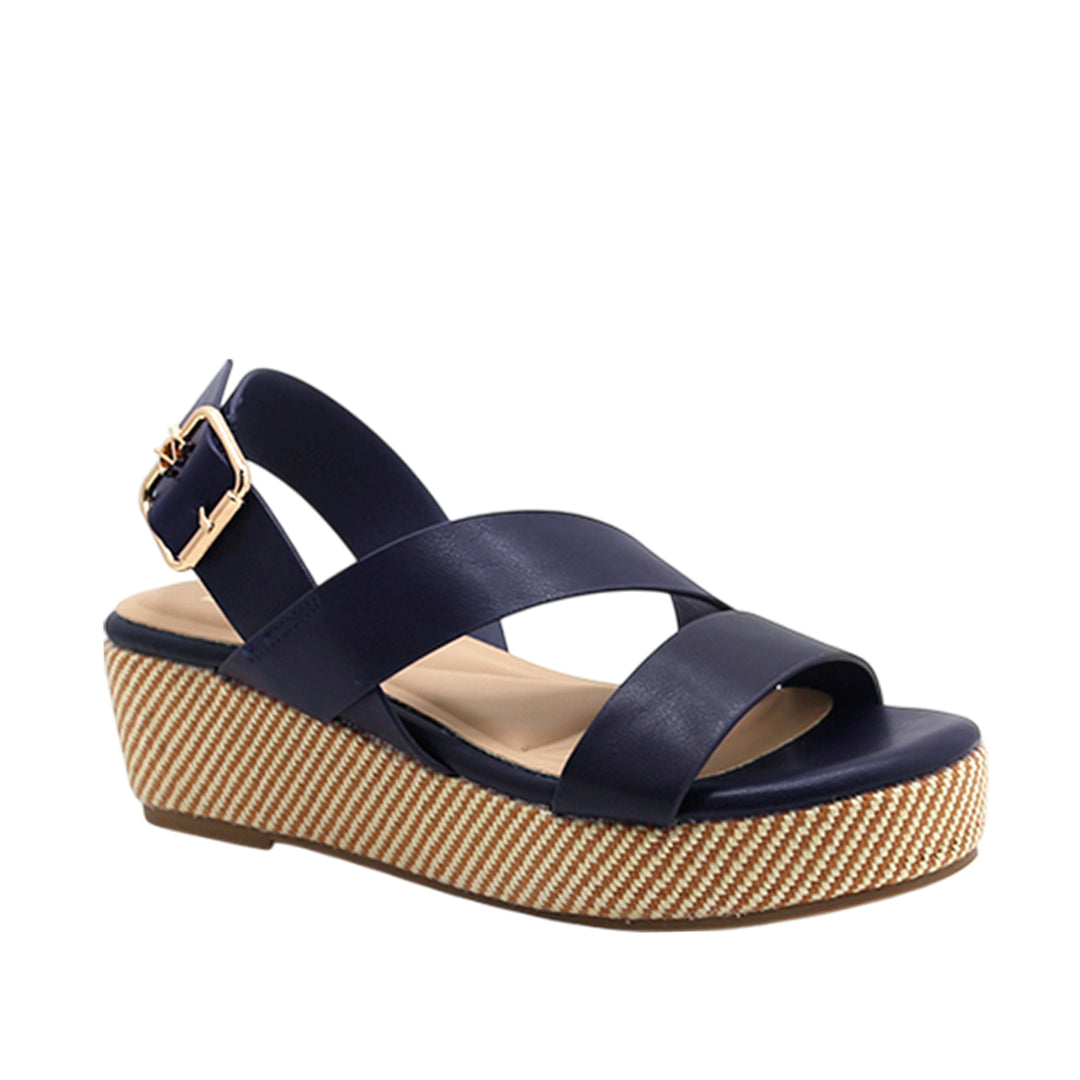 Sandalias de cuña Calari para mujer color marino