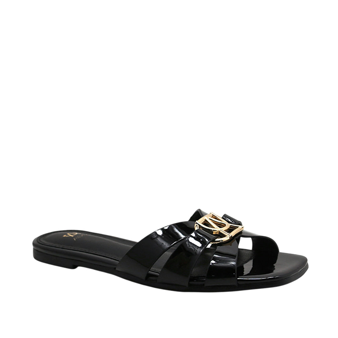 Sandalias slip on Dari para mujer color negro