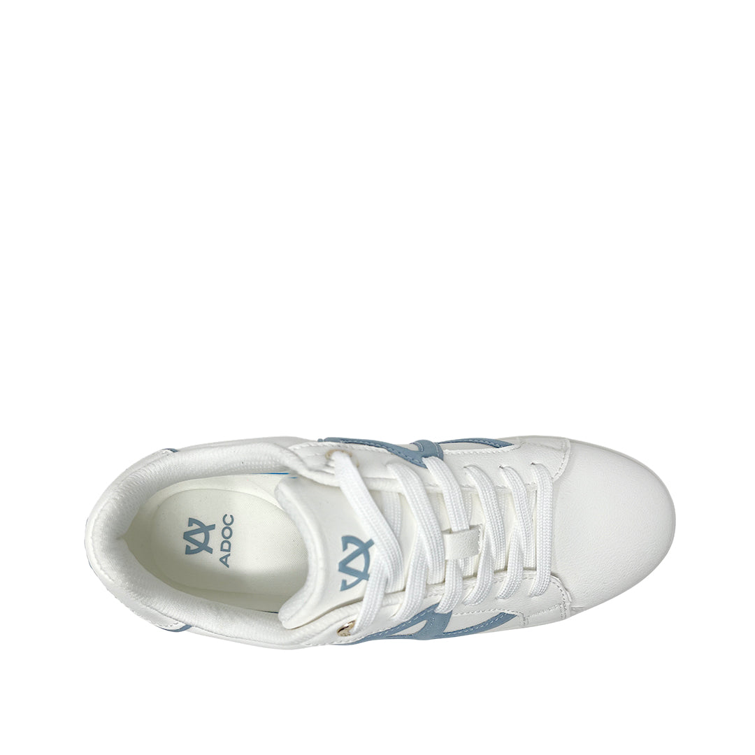 Sneakers Bobbie para mujer color blanco y celeste
