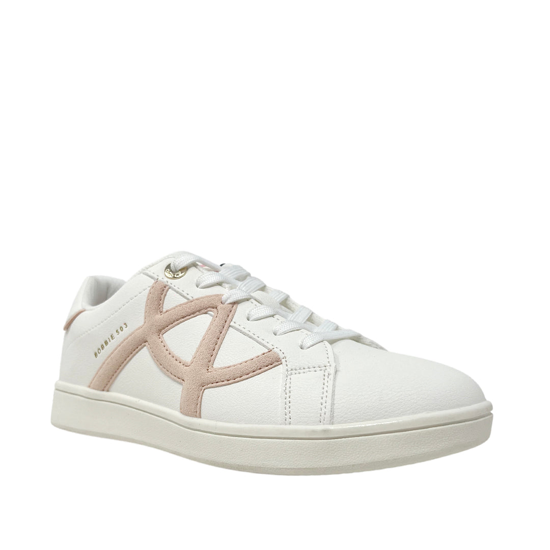 Sneakers Bobbie para mujer color blanco y blush