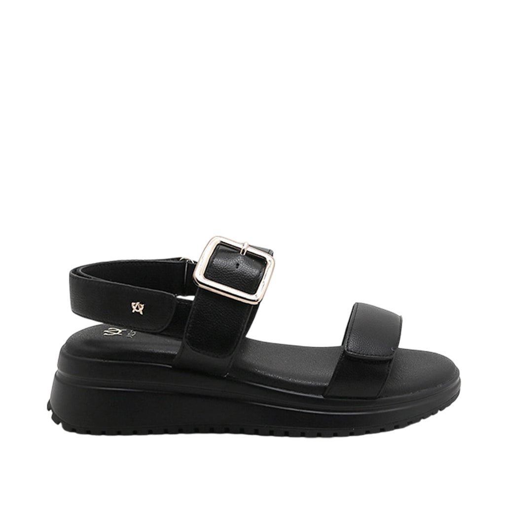 Sandalias de cuña Frida para mujer color negro