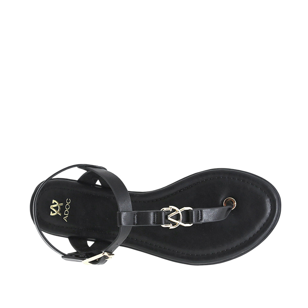 Sandalias flats Alice para mujer color negro