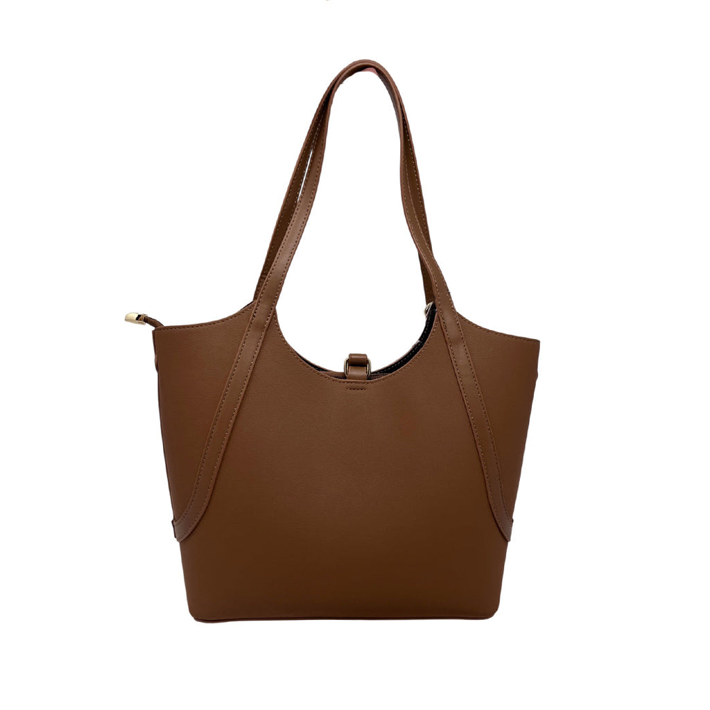 Cartera Satchel Agnes para mujer color café