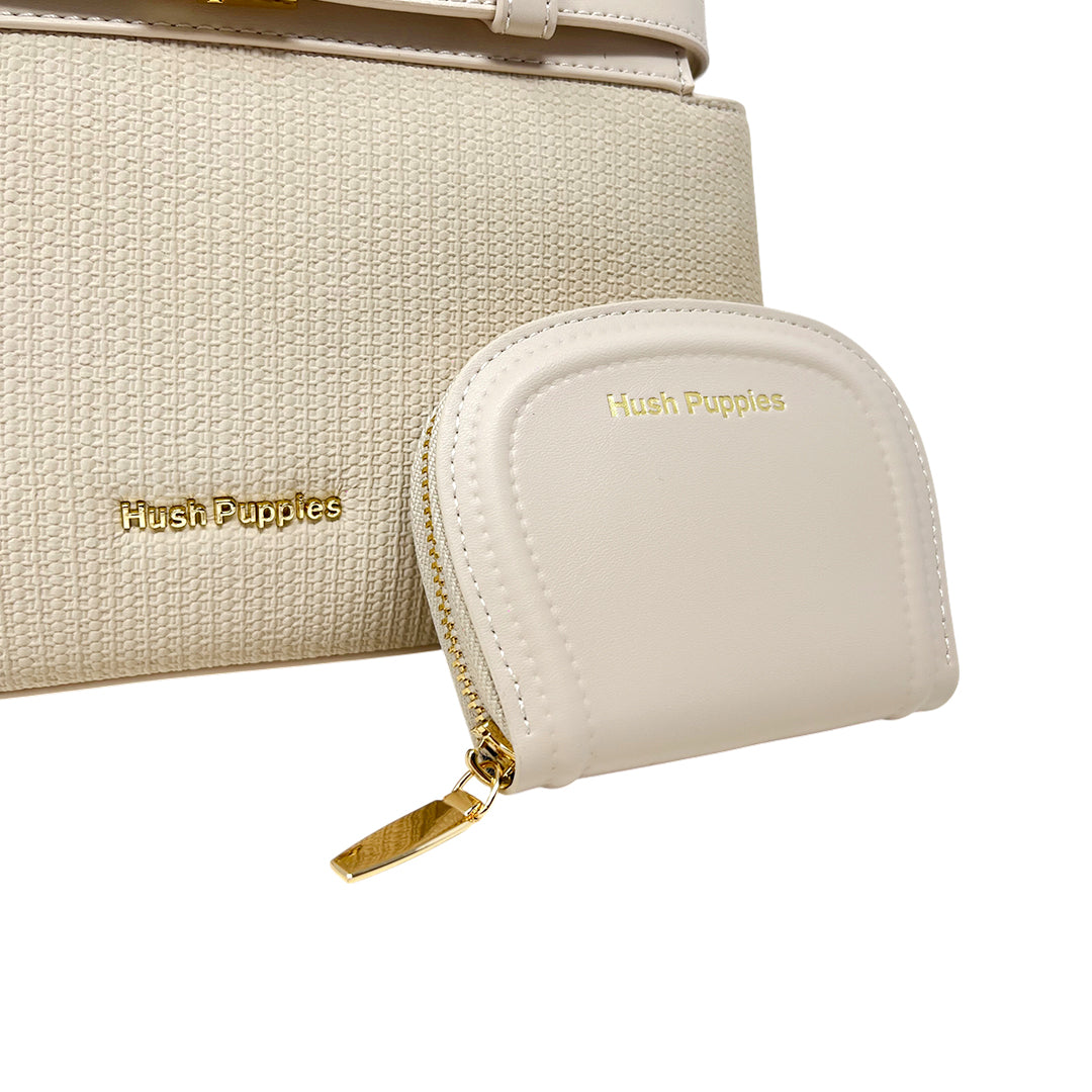 Cartera Satchel Clara para mujer color nude