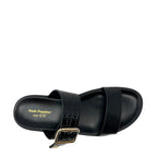 Sandalias flats Valia para mujer color negro