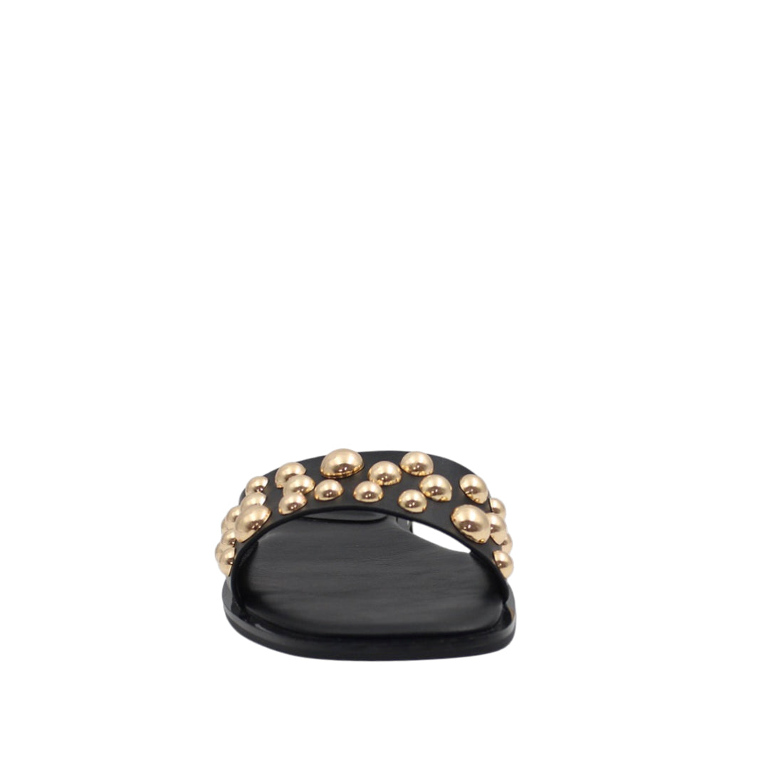 Sandalias flats Gia para mujer color negro