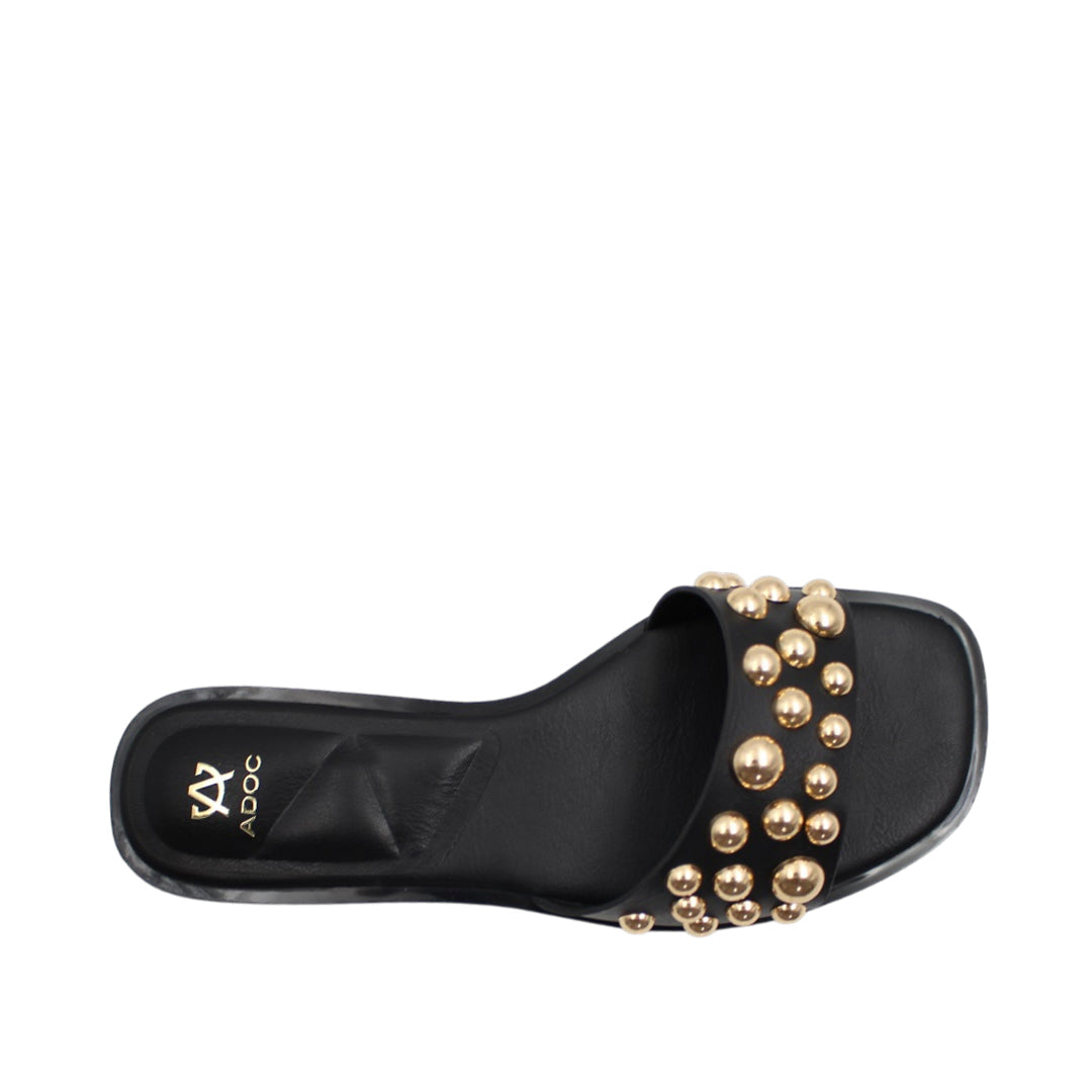 Sandalias flats Gia para mujer color negro