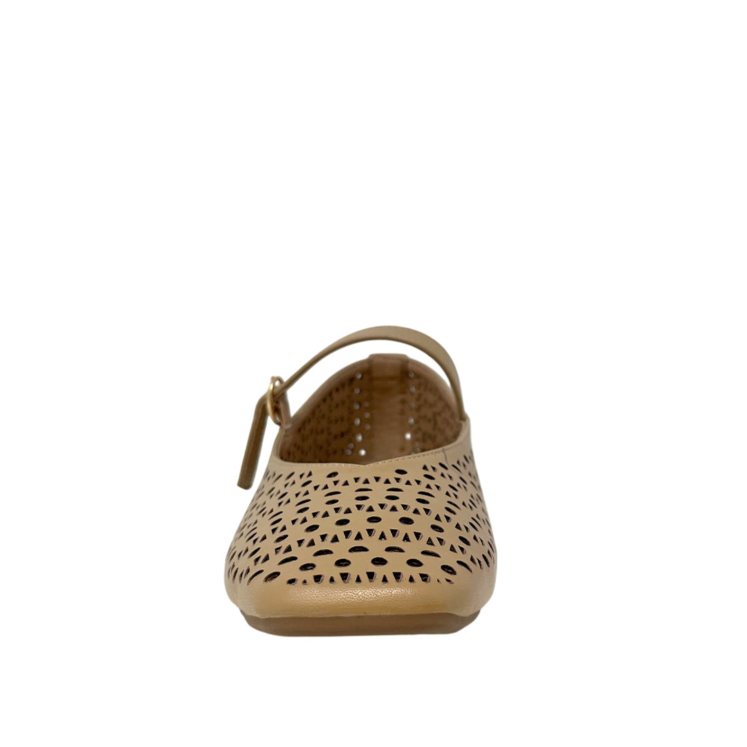 Flats Gianni para mujer color nude