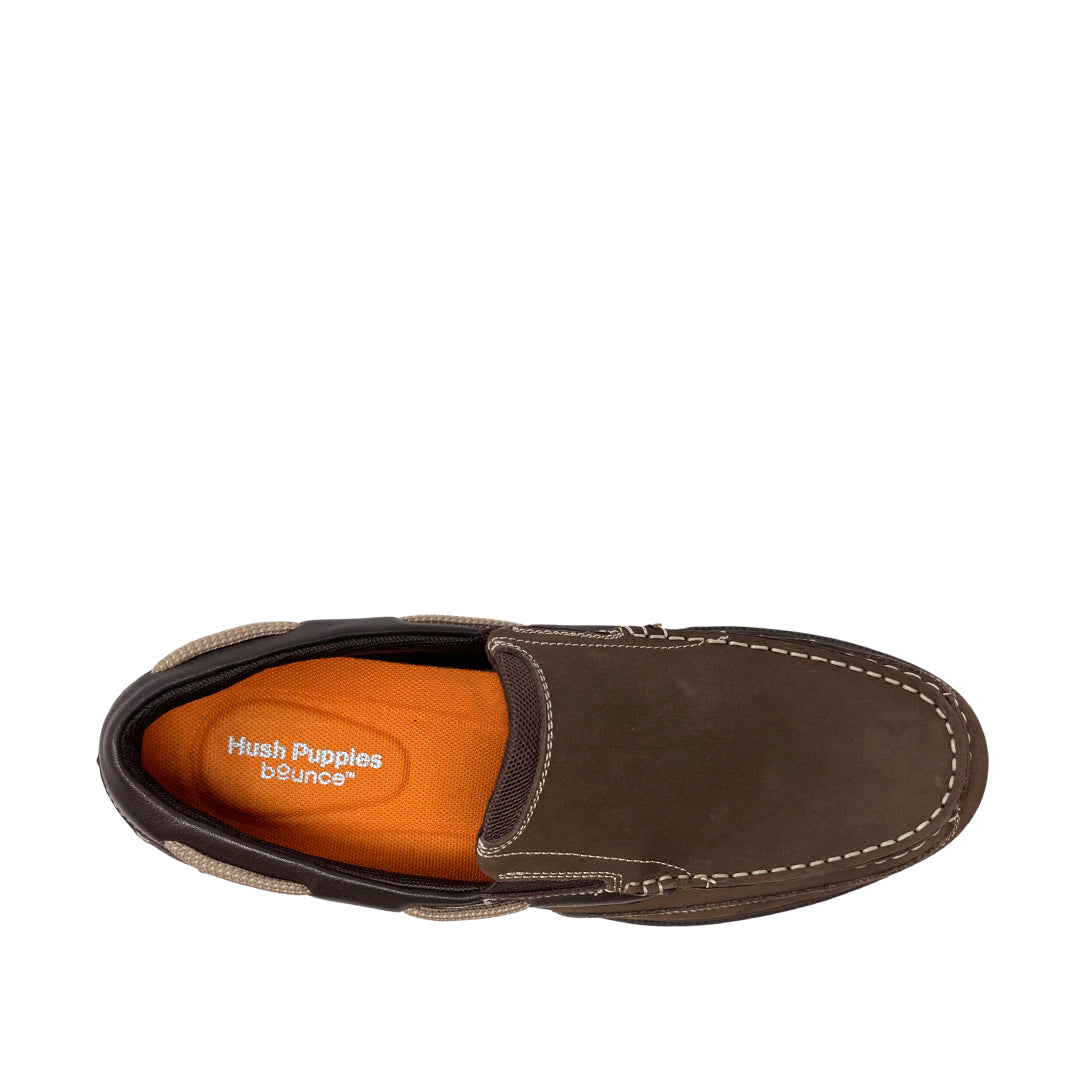 Casuales slip on Cyrus Boatshoe para hombre color café