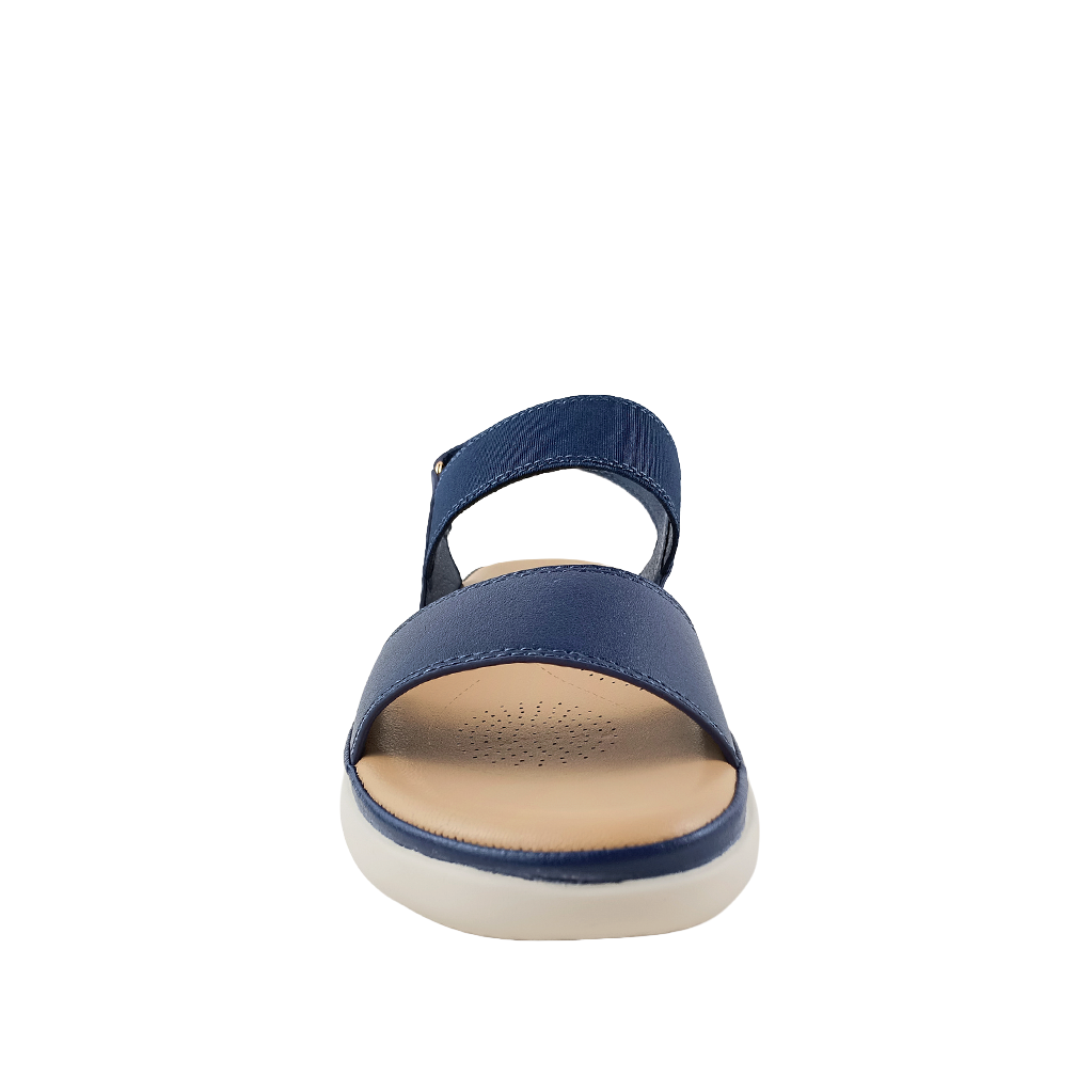 Sandalias flats Denisse para mujer color navy