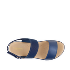Sandalias flats Denisse para mujer color navy