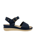 Sandalias flats Robertha para mujer color navy