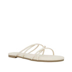 Sandalias flats Katie para mujer color hueso