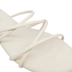 Sandalias flats Katie para mujer color hueso