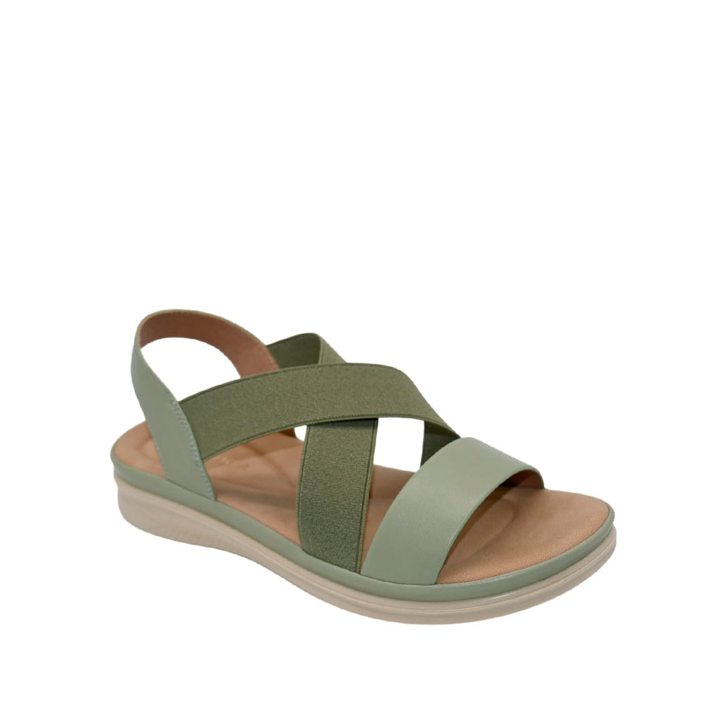 Sandalias flats Bethel para mujer color verde