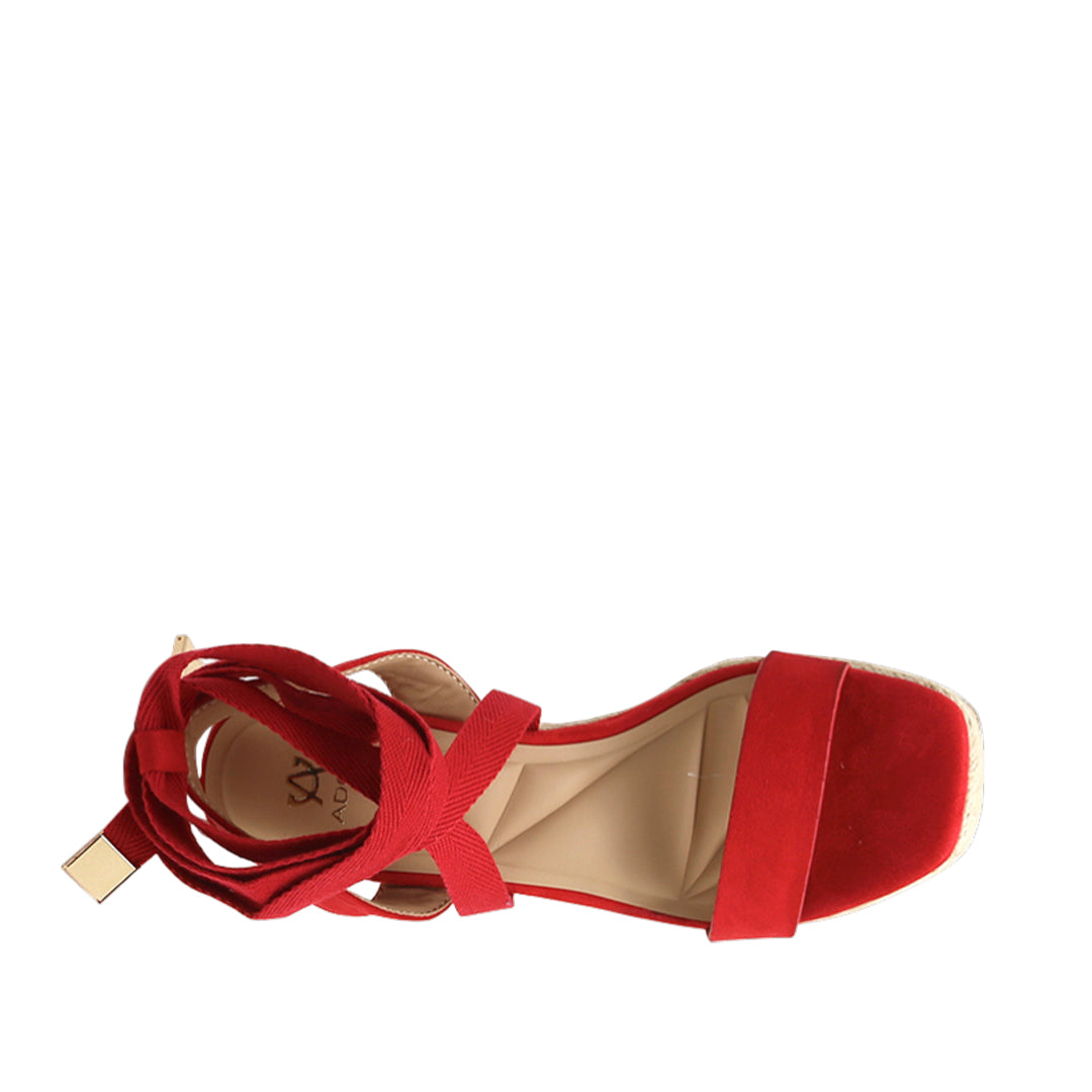 Sandalias de cuña Emilia para mujer color rojo