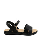 Sandalias flats Dalila para mujer color negro