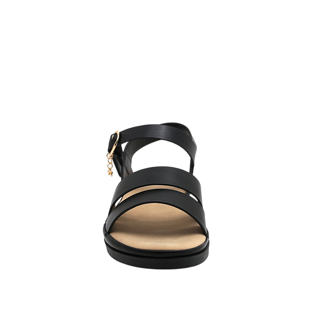 Sandalias flats Dalila para mujer color negro