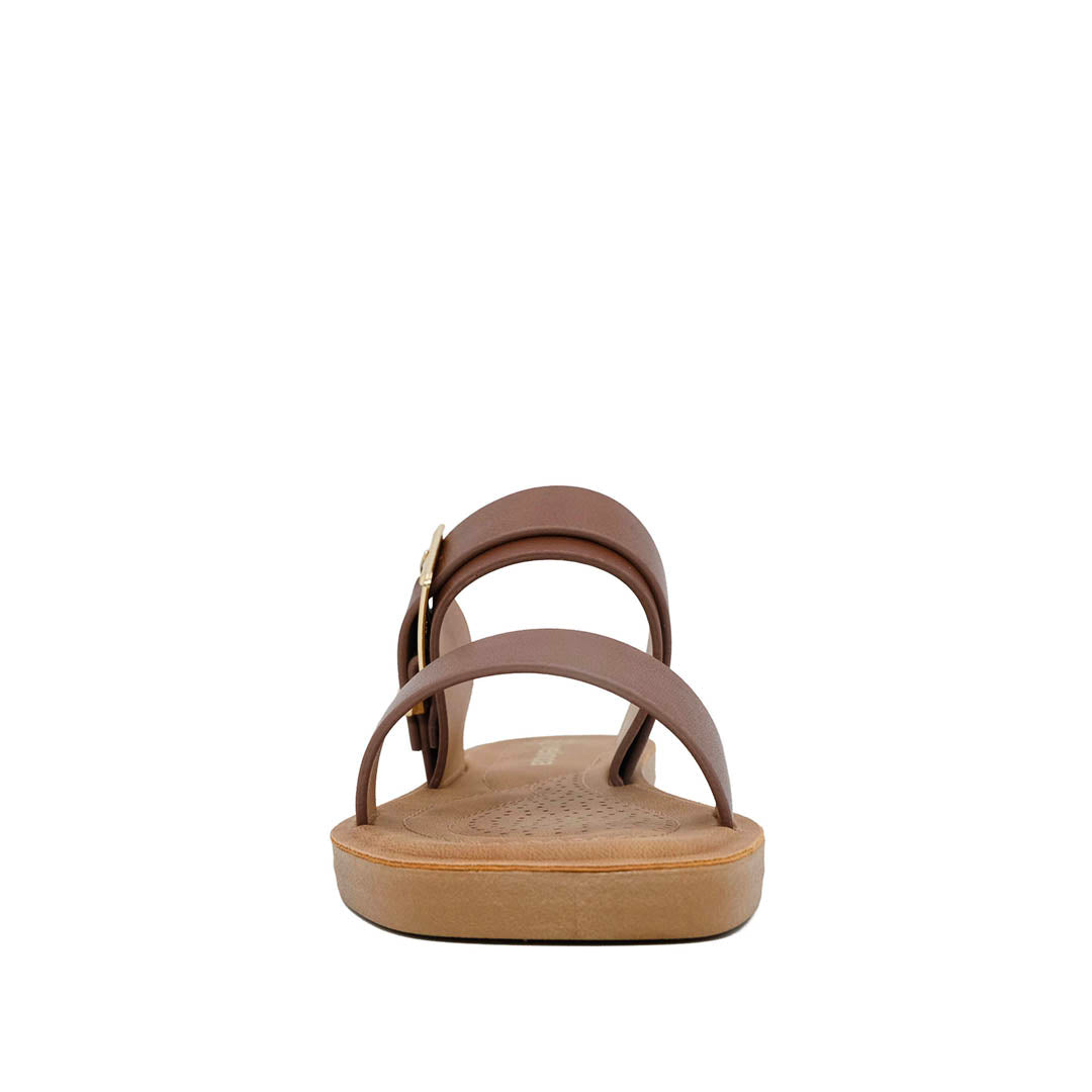 Sandalias flats Sofia para mujer color tan