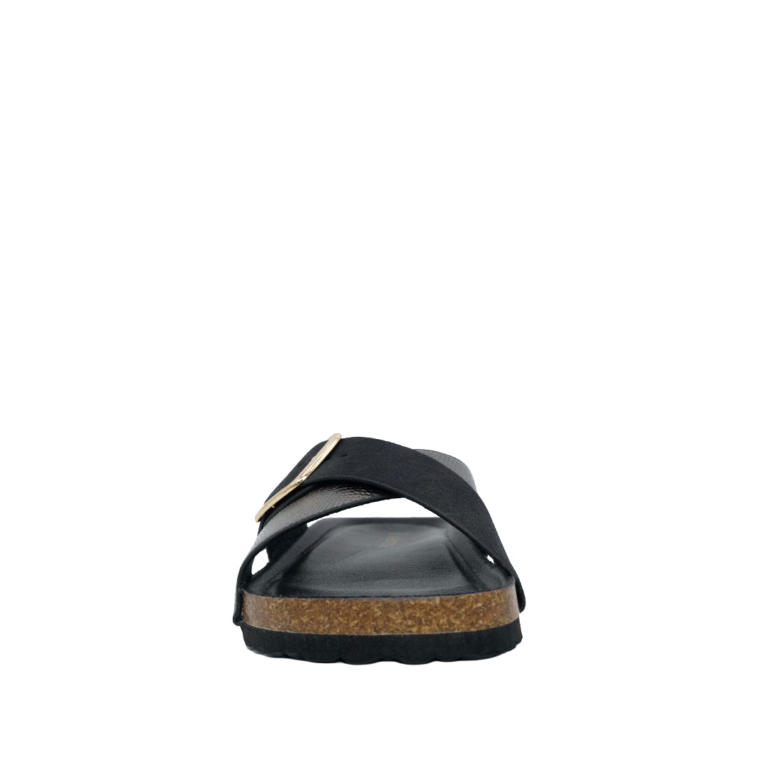 Sandalias flats Madga para mujer color negro