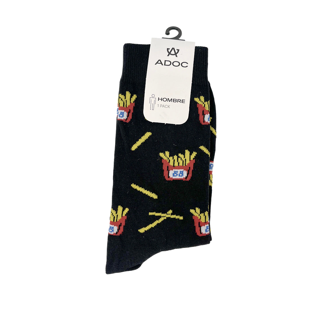 Calcetines Papitas para hombre color negro